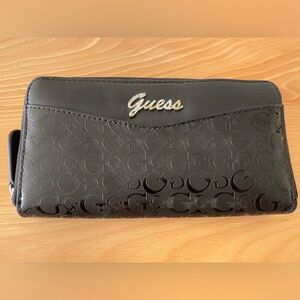 Guess Black Embossed Logo Wallet
